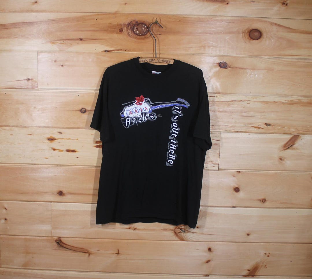 Vintage Molson Canadian Rocks It's Out There Staff Black Rock Single ...