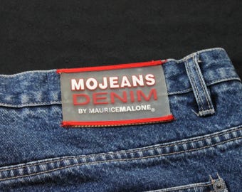 Vintage Maurice Malone Mojeans Blue Jeans Denim 90s Hip Hop Baggy