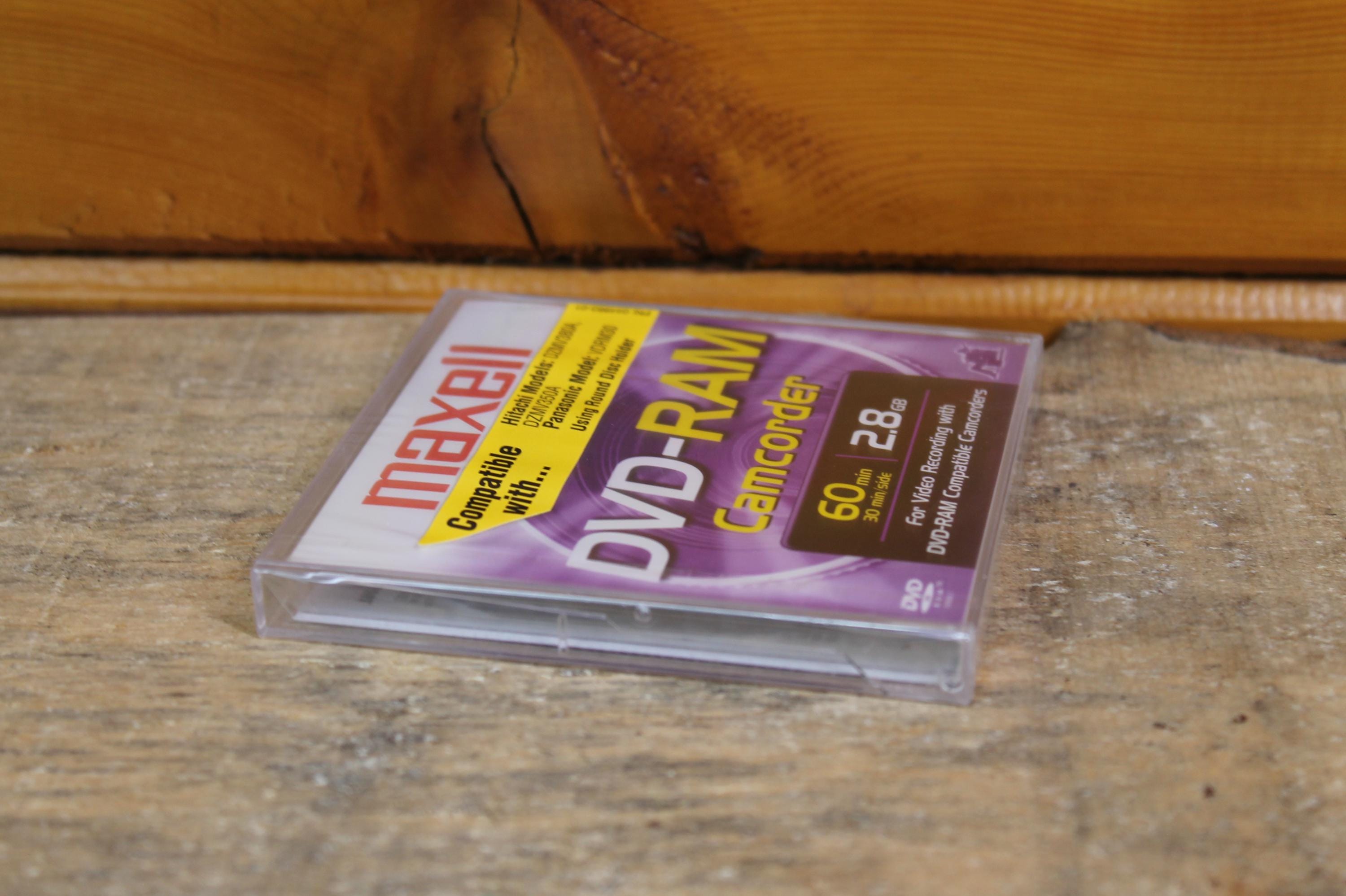 Vintage Maxell DVD-RAM Camcorder Disks - Pack of 5 New Old Stock