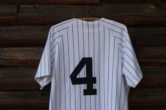 Vintage New York Yankees #4 Lou Gehrig Button up Majestic Baseball