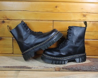 Dr Martens Jadon Jagger Strap Black Quad Platform Sole Boots UK6.5