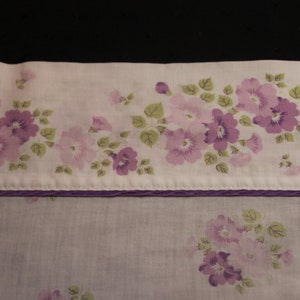 Vintage Purple Flower Floral Pattern Flat Bed Sheet