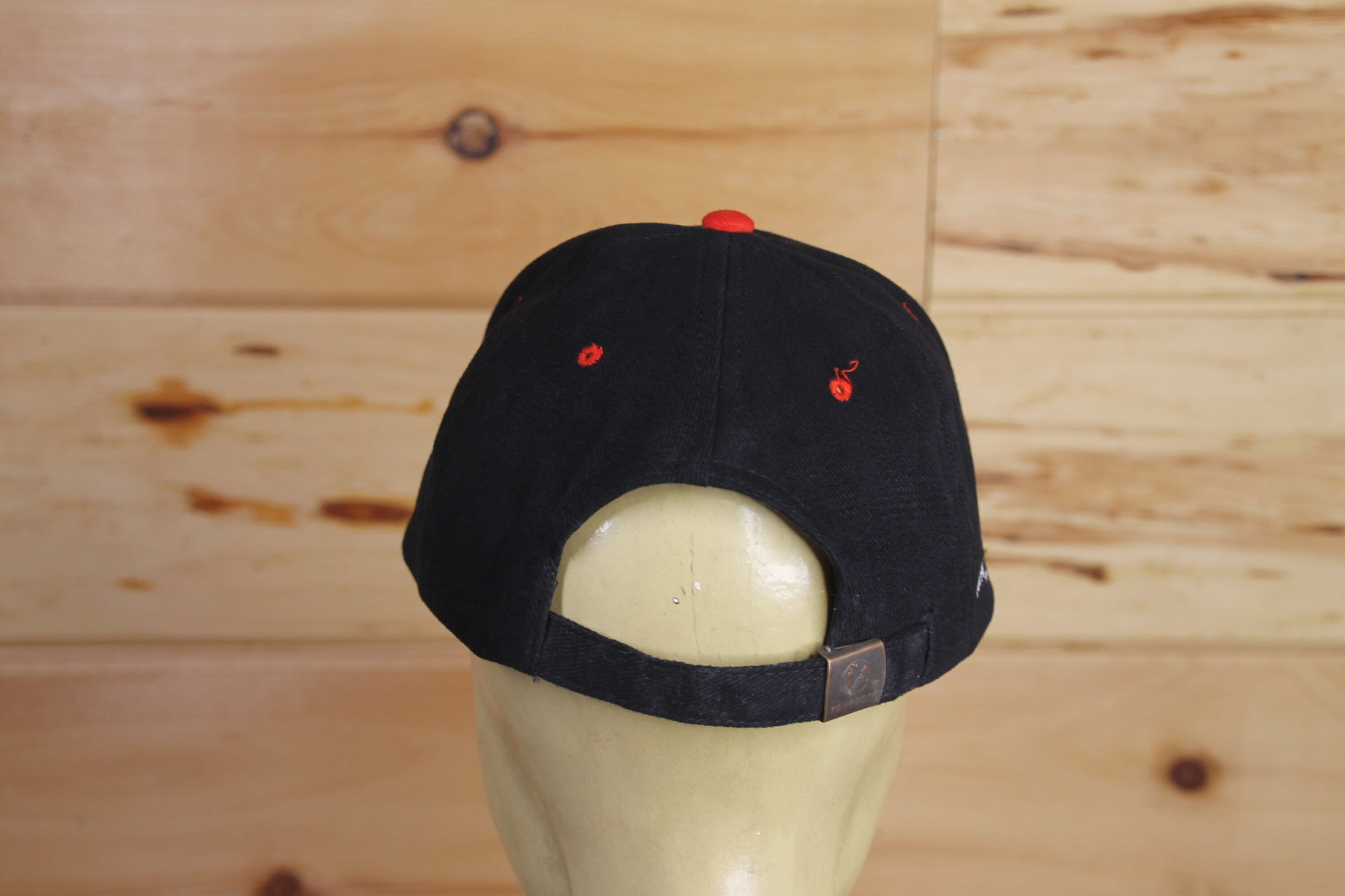 Vintage Year 2000 Millennium Black Strapback Hat Adjustable