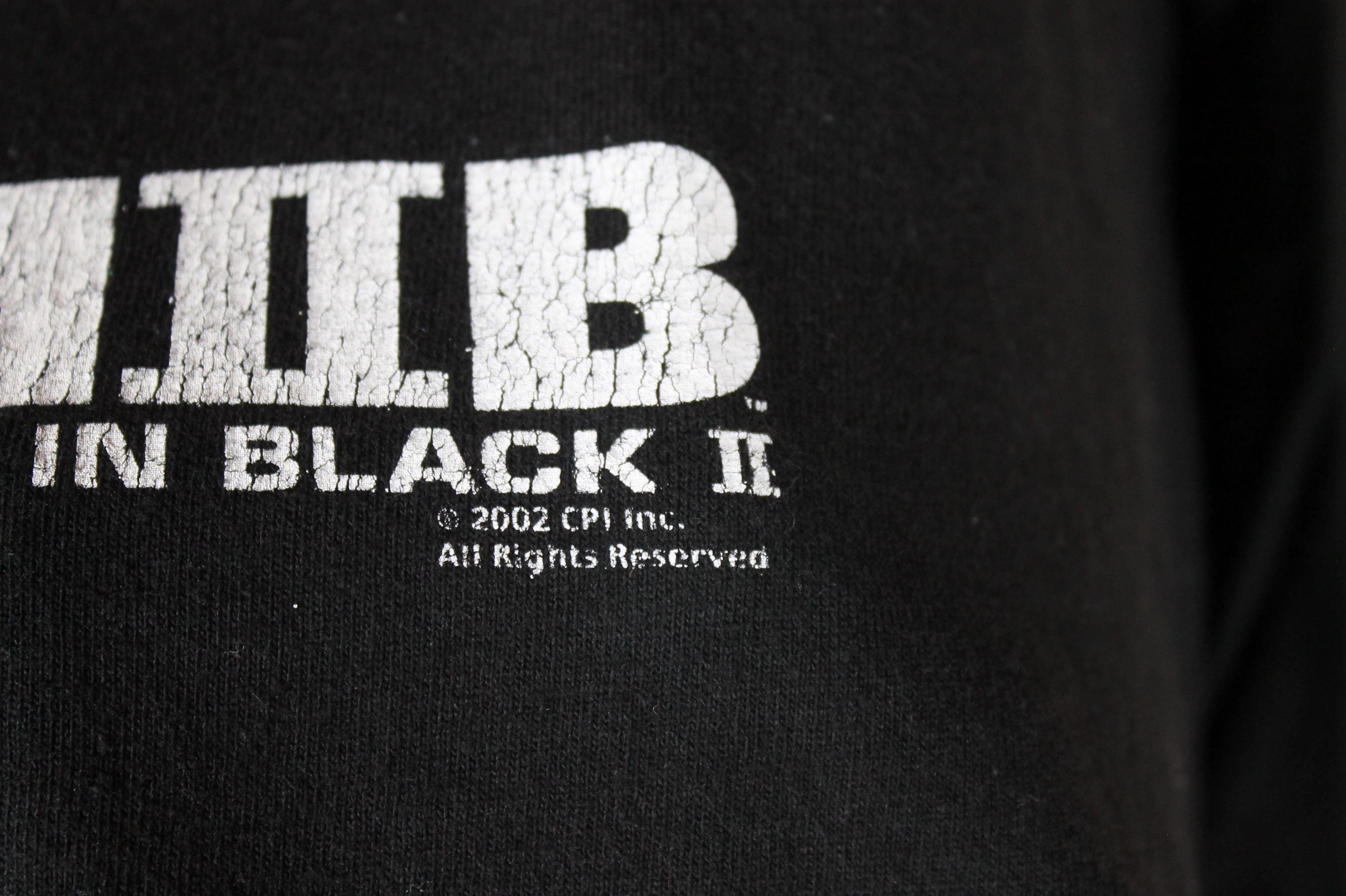 Vintage Men in Black 2 Movie Promo Promotional Black T-shirt Adult