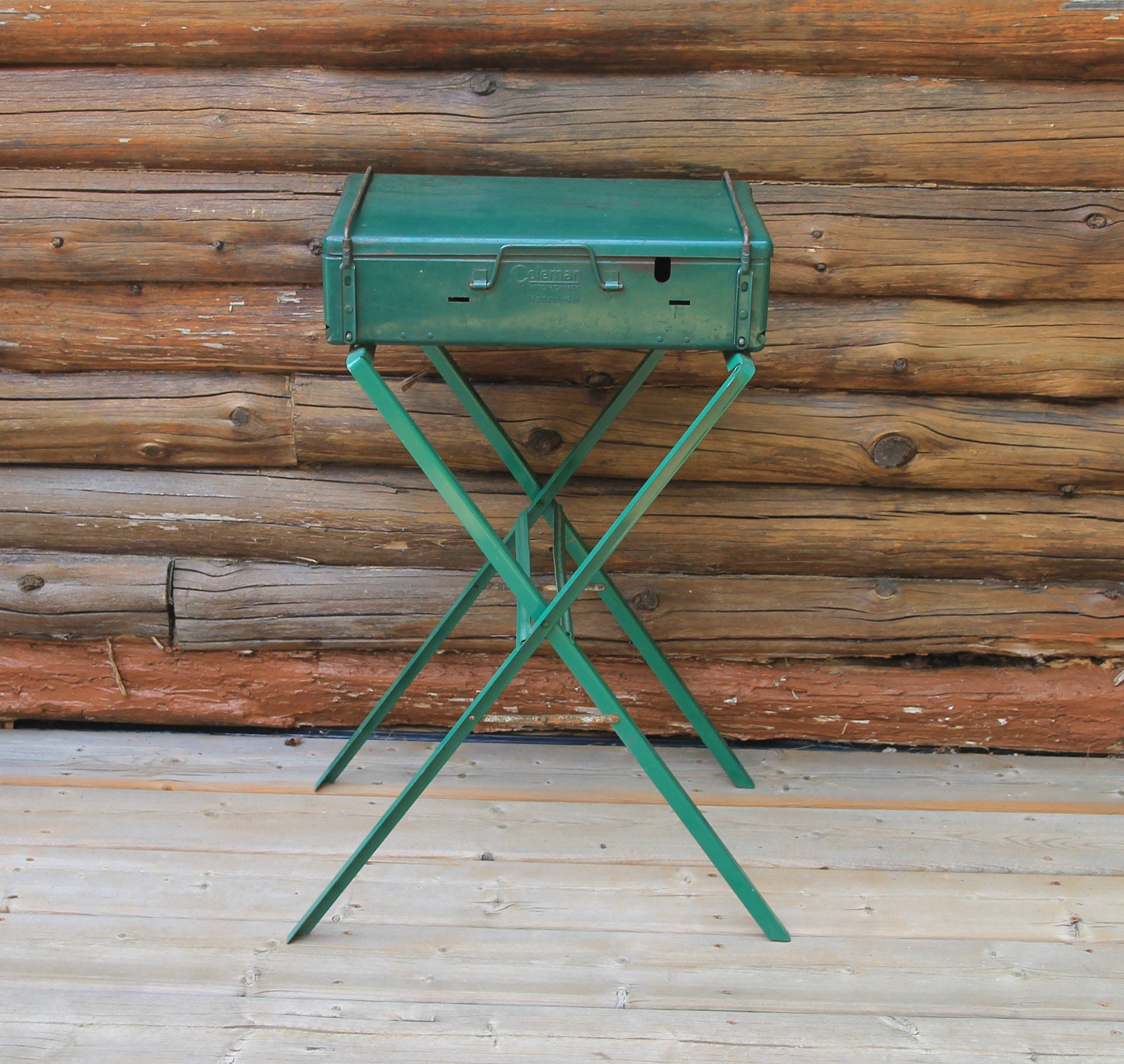 RéchaU Coleman 425c Vintage – 2 Brûleurs, Vert, Années 60, Camping, Occasion USA