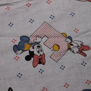 Vintage 1984 The Walt Disney Baby Mickey Mouse And Friends Themed Fitted Crib Sheet image 5