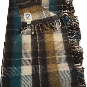 Vintage Ayers Plaid Wool Blanket Bedding