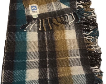 Vintage Ayers Plaid Wool Blanket Bedding