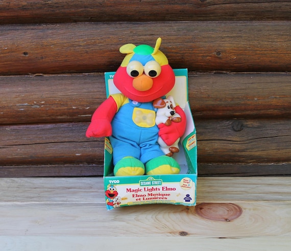 Vintage 1998 Magic Lights Elmo Tyco Sesame Street Plush Toy Still