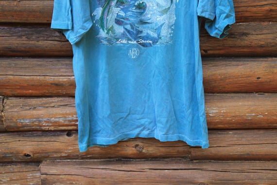 Vintage American Eagle Outfitters Lake and Stream Fish Fishing