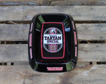Vintage Younger's Tartan Special Beer Rectangular Advertising Bar Decor Ashtray