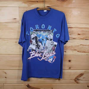 Vintage 1992 Toronto Blue Jays MLB Baseball Blue Single Stitch T-Shirt Adult Size XXL