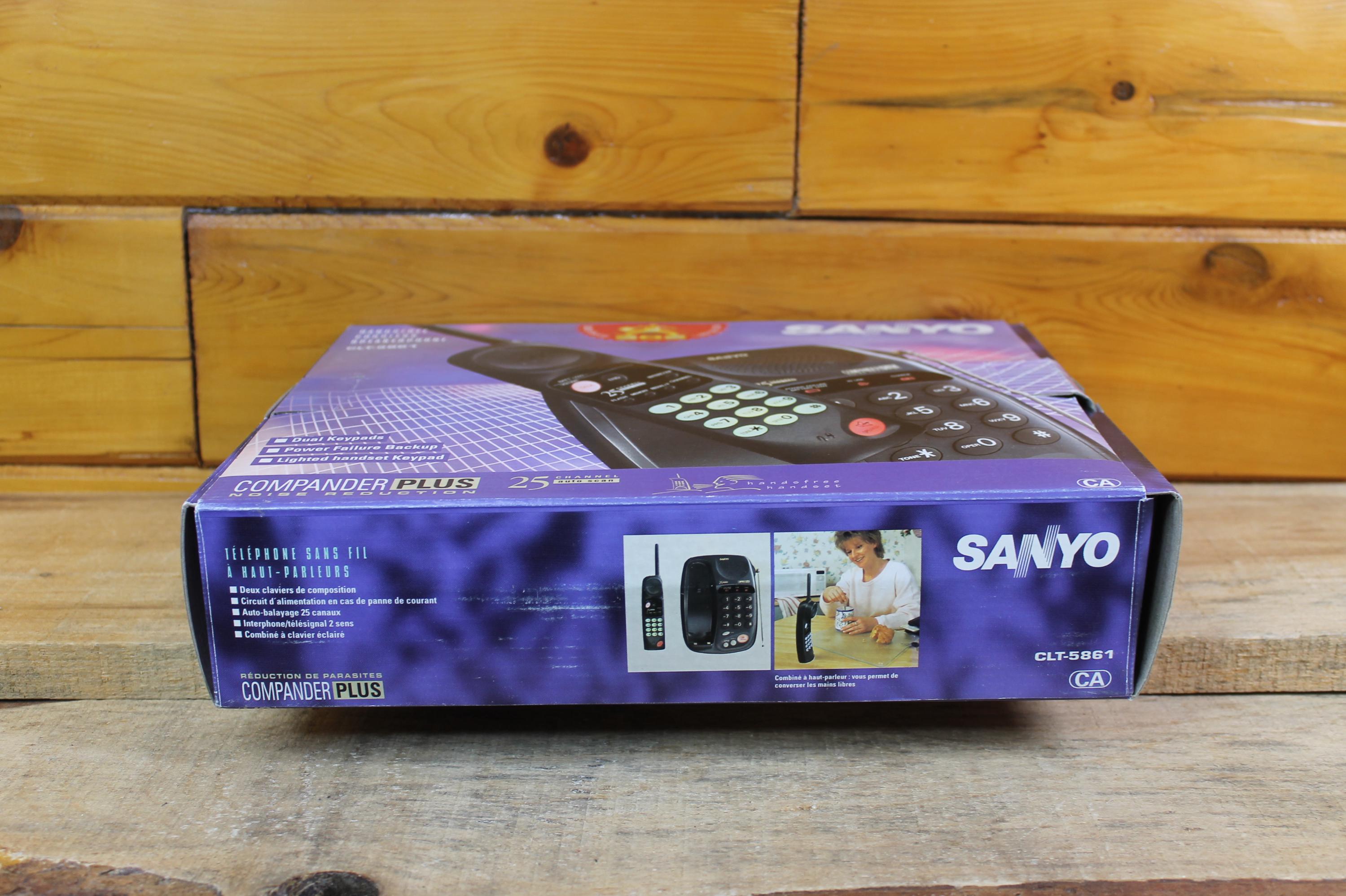 Vintage Sanyo Dual Keypad Speakerphone Cordless Telephone New in