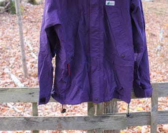 Vintage Mountain Equipment Co-op Gore-tex Purple Hooded Full Zip