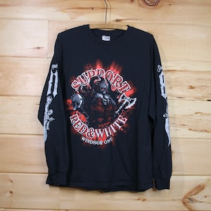 Vintage Support Red & White 13 Hells Angels Windsor Ontario Double