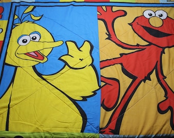 Vintage Sesame Street Themed Blanket Bedding