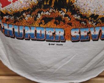 Vintage Triumph Invasion Thunder Seven 1985 Raglan Rock Band