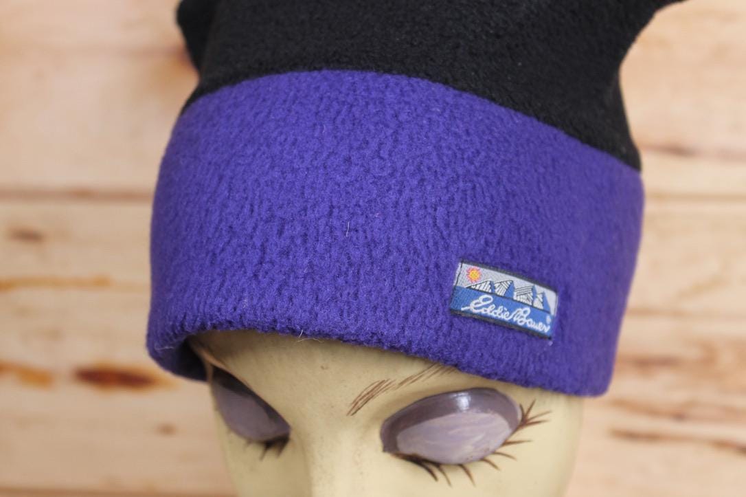 Vintage Eddie Bauer Toque Beanie Winter Warm Fleece Ski Snow Hat