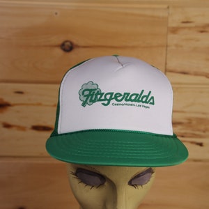 Vintage Fitzgeralds Casino Hotel Las Vegas Green Trucker Snapback Hat Adjustable Adult Size