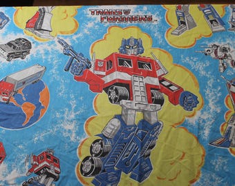 Vintage Transformers 1984 Themed Twin Bed Set With Matching