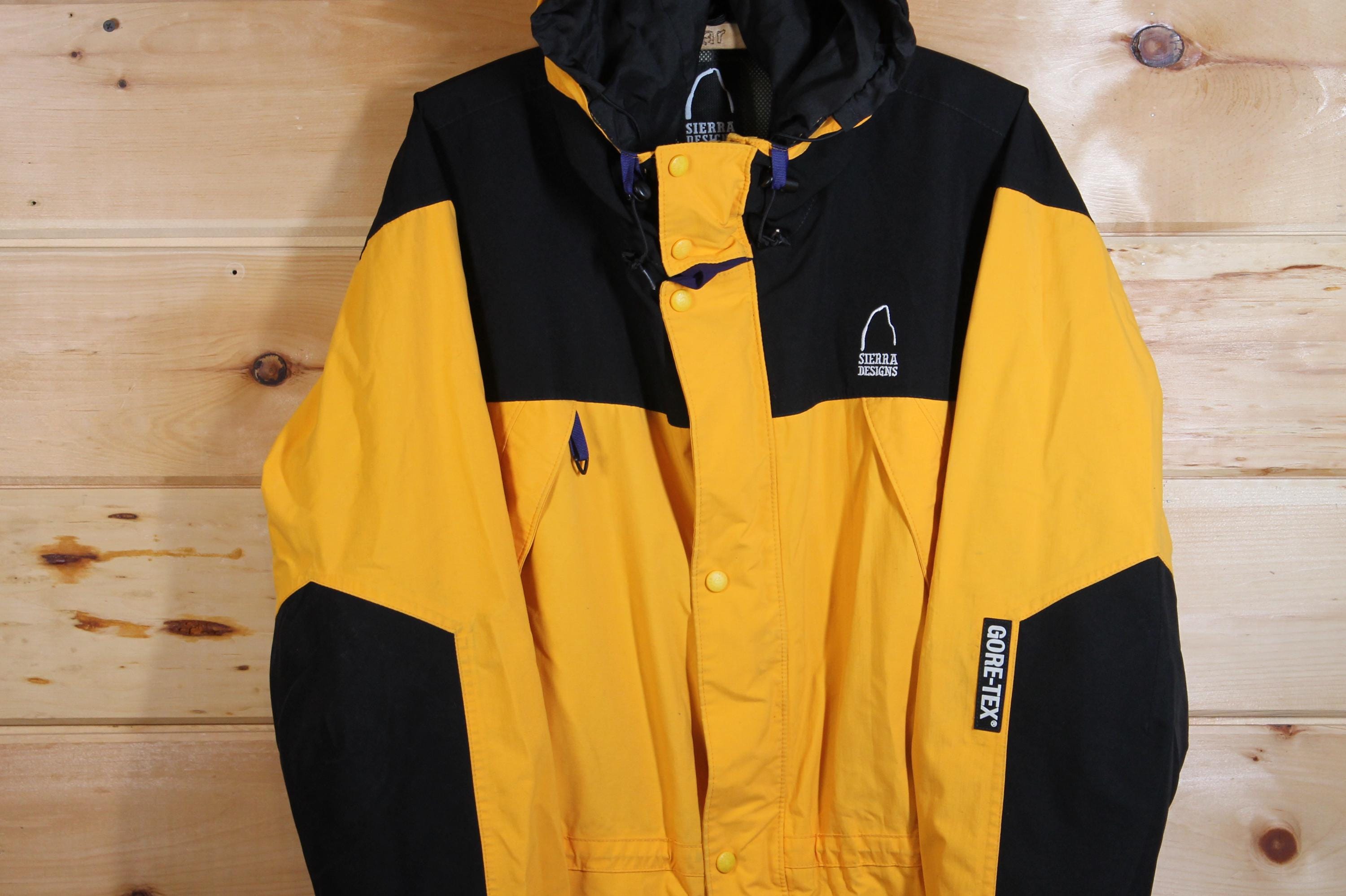 Vintage Sierra Designs Gore-tex Full Zip Yellow Light Hooded