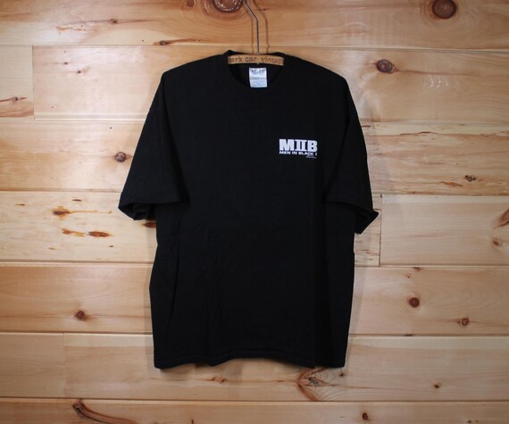 Vintage Men in Black 2 Movie Promo Promotional Black T-shirt Adult