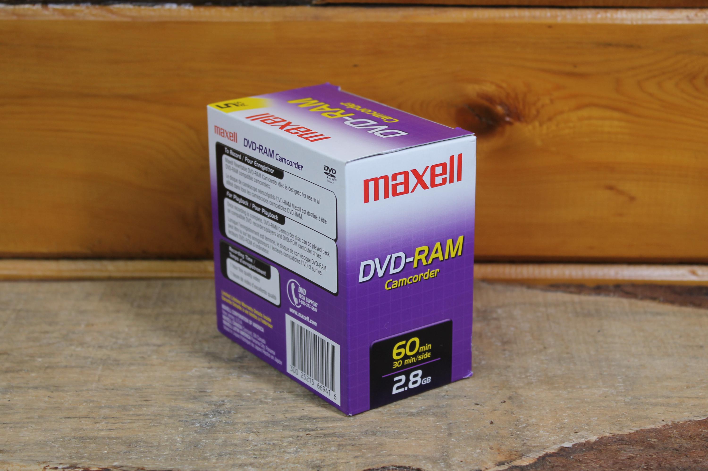 Vintage Maxell DVD-RAM Camcorder Disks - Pack of 5 New Old Stock