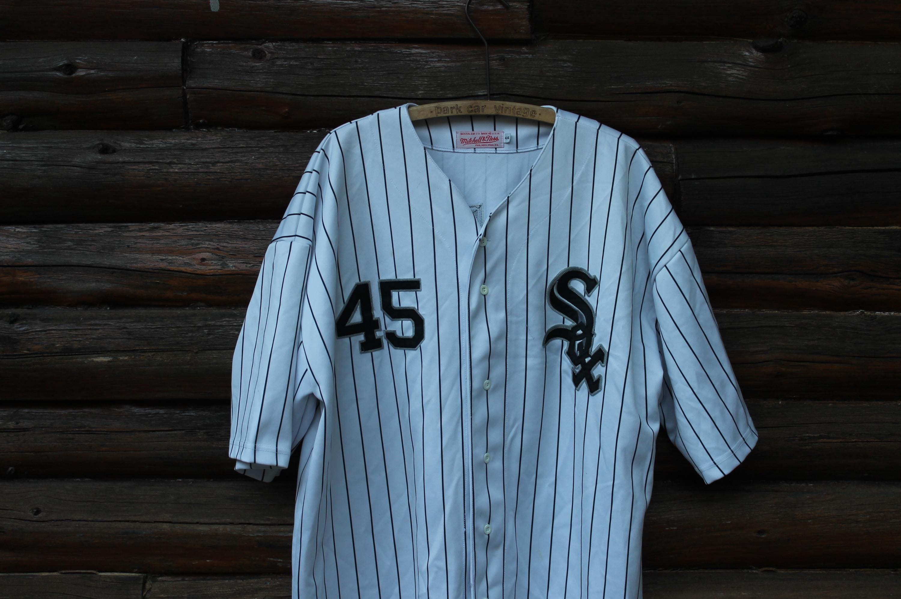 4XL ベースボールシャツ　マイケル　ジョーダン　no.45　45番 Vintage Y2K Chicago White Sox #45 Michael Jordan Button up