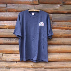 Vintage Columbus Blue Jacket NHL Hockey Blue Single Stitch T-Shirt Adult Size XL