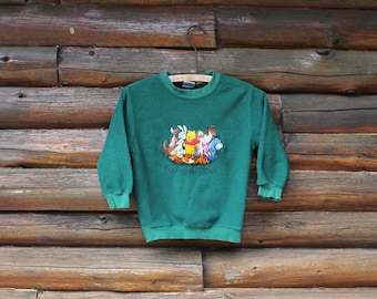 Vintage Kids Youth Winnie The Pooh and Friends Disney Sweatshirt Size Small