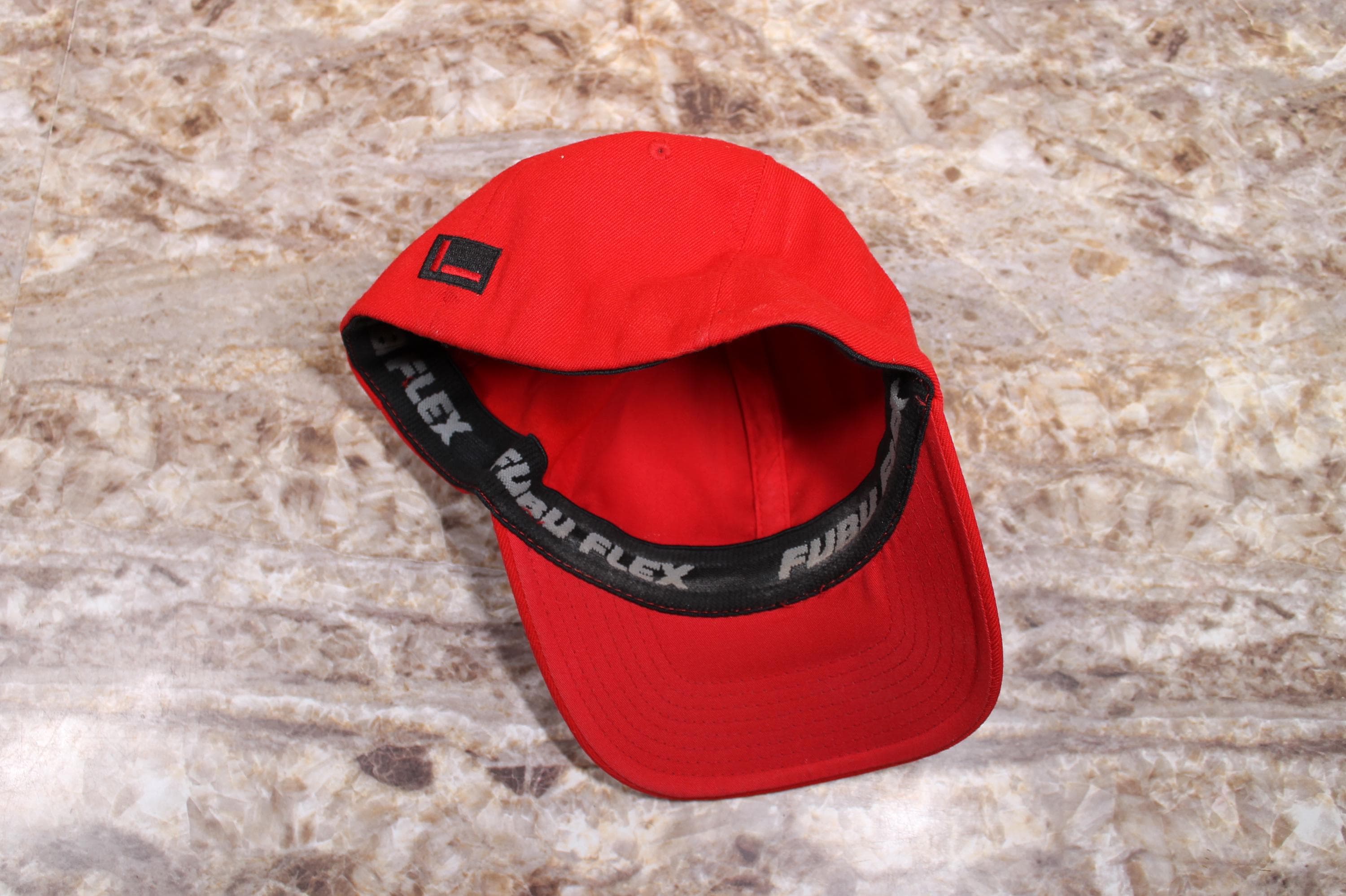 New - FUBU Collection City Series Red Quilted Rain Baseball Cap Hat ONFM NWT VTG MLB ATLANTA BRAVES FIJI  main image 2
