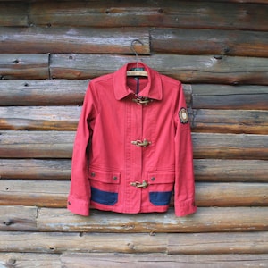 Vintage Lauren Ralph Lauren Women&#39;s Full Zip Red Jacket Adult Size Small