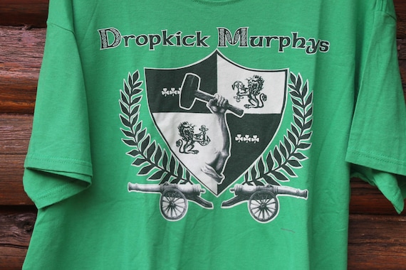 Vintage Dropkick Murphys 2000 Green Rock Band Concert Tour T-shirt