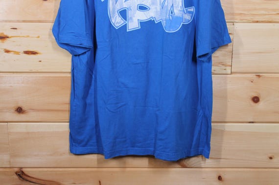 Vintage Karl Kani Blue Graffiti 90s Hip Hop T-shirt Adult Size 2XL