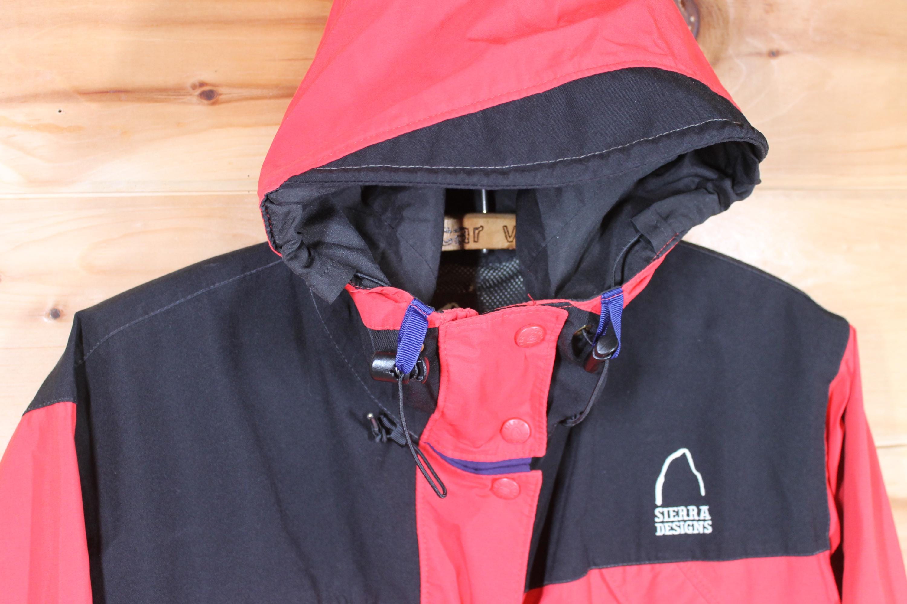 Vintage Sierra Designs Gore-tex Full Zip Red Light Hooded Jacket 