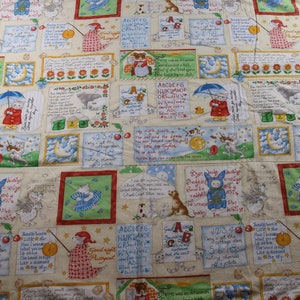 Vintage Cute Cats Kittens Alphabet Nursery Rhymes Animal Themed Baby Crib Blanket