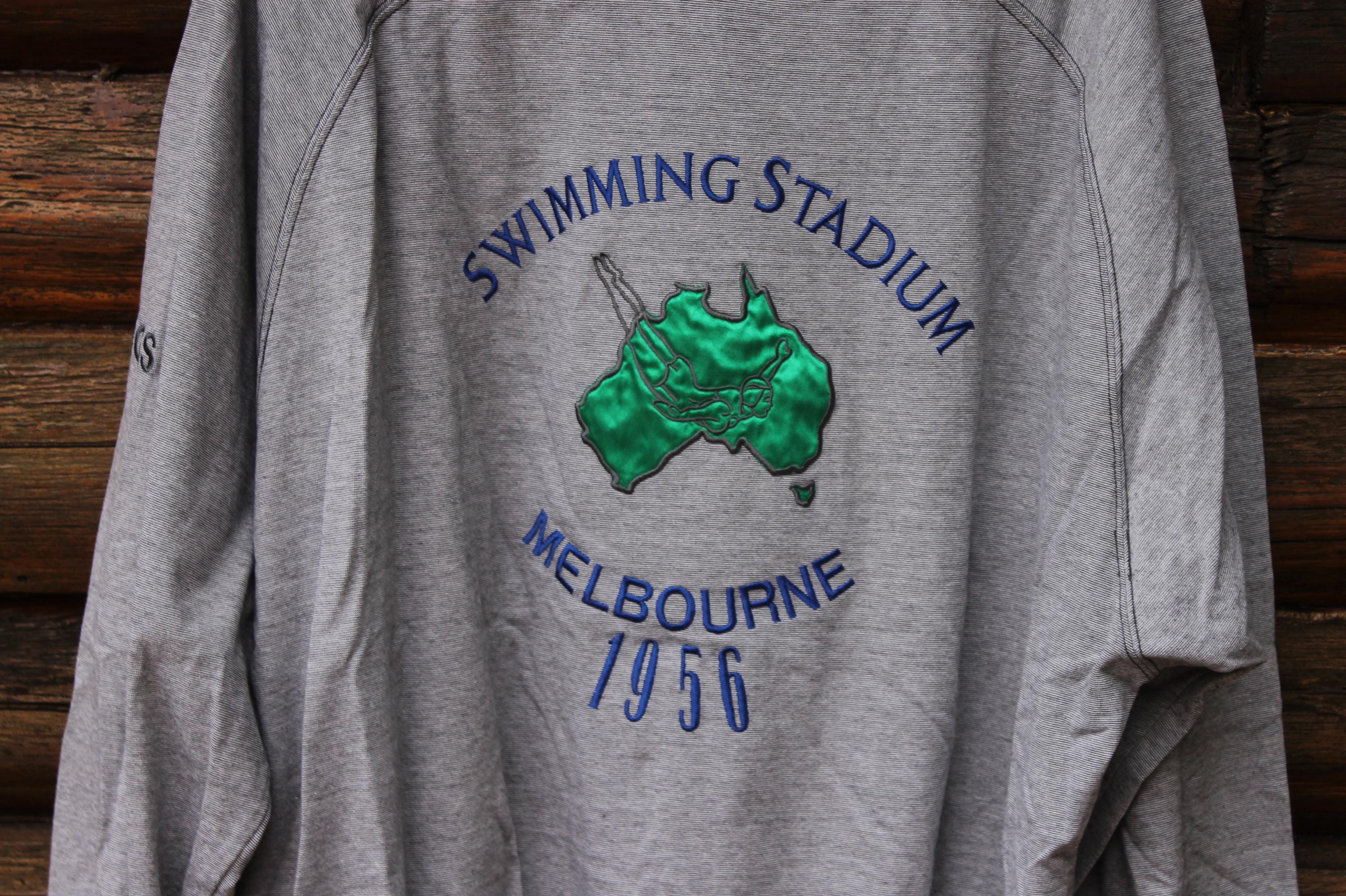Vintage Adidas Olympic Centennial Collection Swimming Stadium Grey