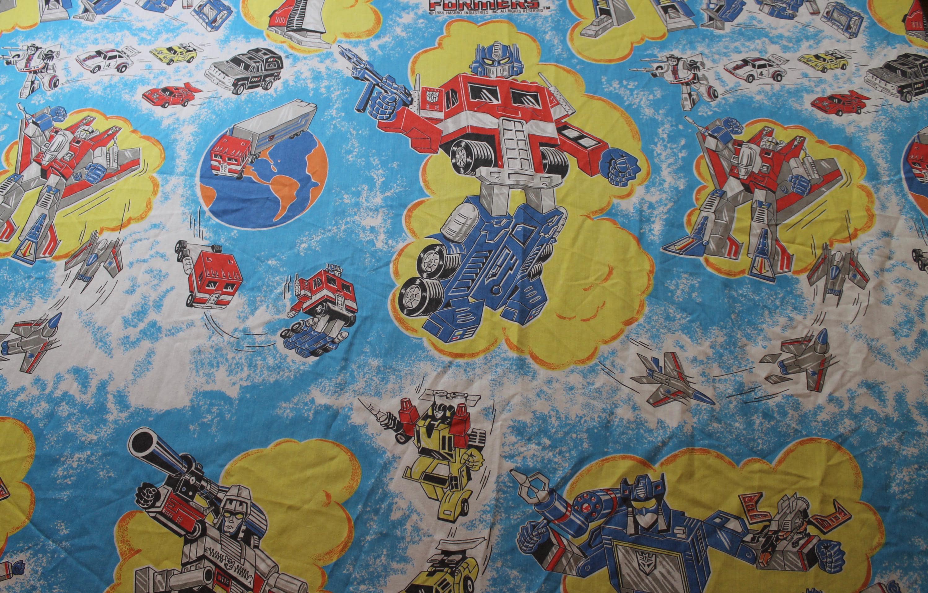 80' Transformers flat sheetsトランスフォーマーシーツ Transformers - Robot Moves 4 Piece Twin Size Comforter and Sheet