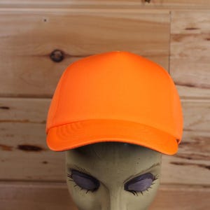 Vintage Hunting Orange Safety Snapback Hat Adjustable Adult Size