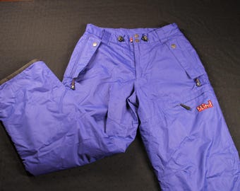 Vintage Blind Skate Snowboard Skiing Waterproof Warm Winter Purple Snowpants Adult Size XL