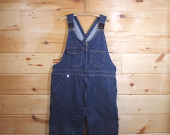 Vintage Big Bill Navy Blue Jeans Overalls Denim Work Wear Carpenter Adult Size 42