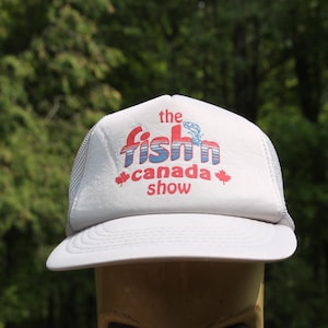 Vintage The Fish&#39;n Canada Show Grau Trucker Snapback Hat Einstellbare Erwachsenengröße