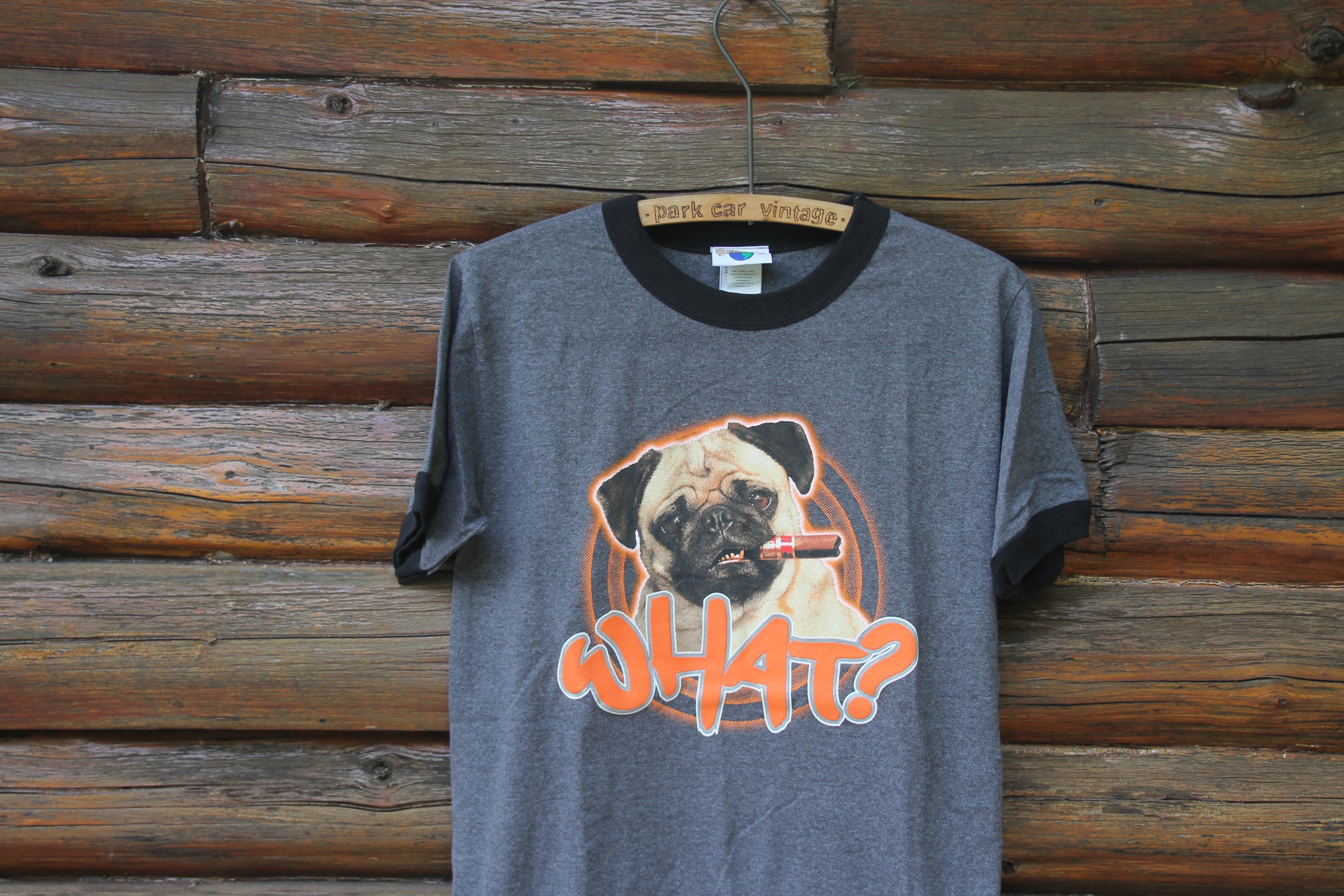 流行り の ブランド  Vintage Men in Black MIB Frank the Pug - What? Grey タンクトップ