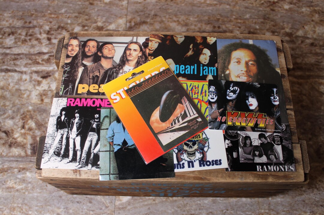 Vintage Rock Band Sticker Lot - 10 Retro Rock and Roll Authentic ...