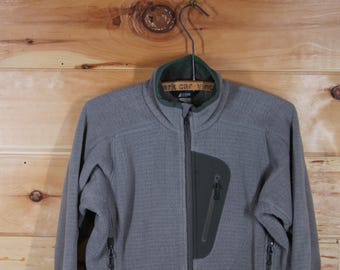 Vintage Mountain Equipment Co-op MEC Grey Fleece Full Zip Light