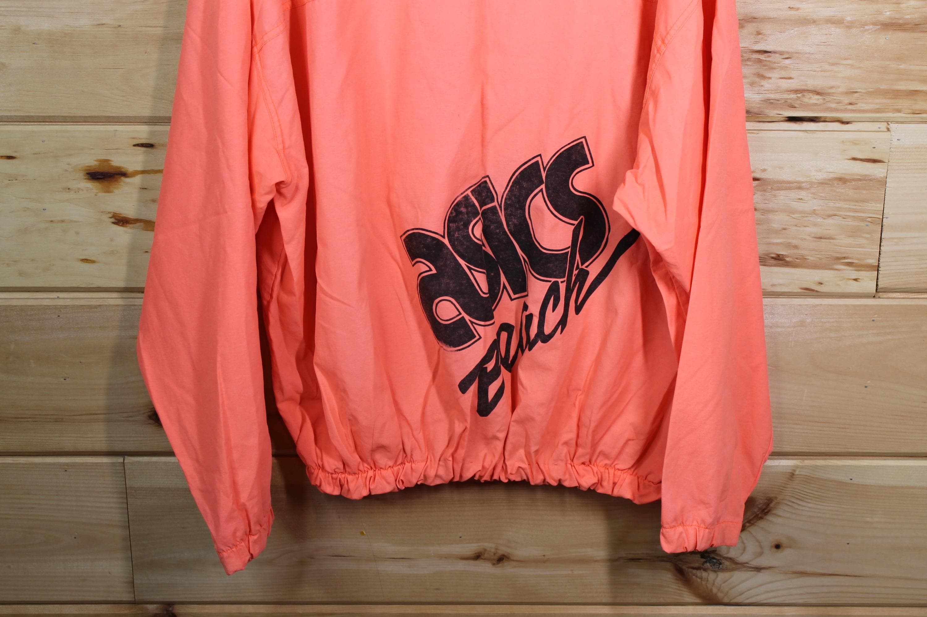 Vintage Asics Beach Volleyball Neon Orange Half Zip Pullover