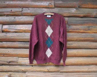 Vintage United Colours of Benetton Wool Pullover Knit Sweater Adult Size Large