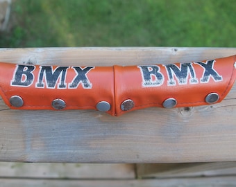 Vintage BMX Padded Handlebar Pad Bike Parts Orange and Black
