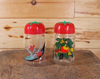 ヴィンテージ ソルマズ メルカン ガラス保存瓶 フルーツデザイン
