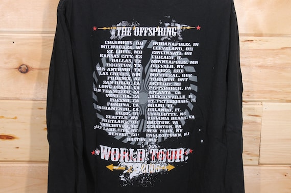 Vintage Y2K the Offspring World Tour Rock Band Concert Black Long